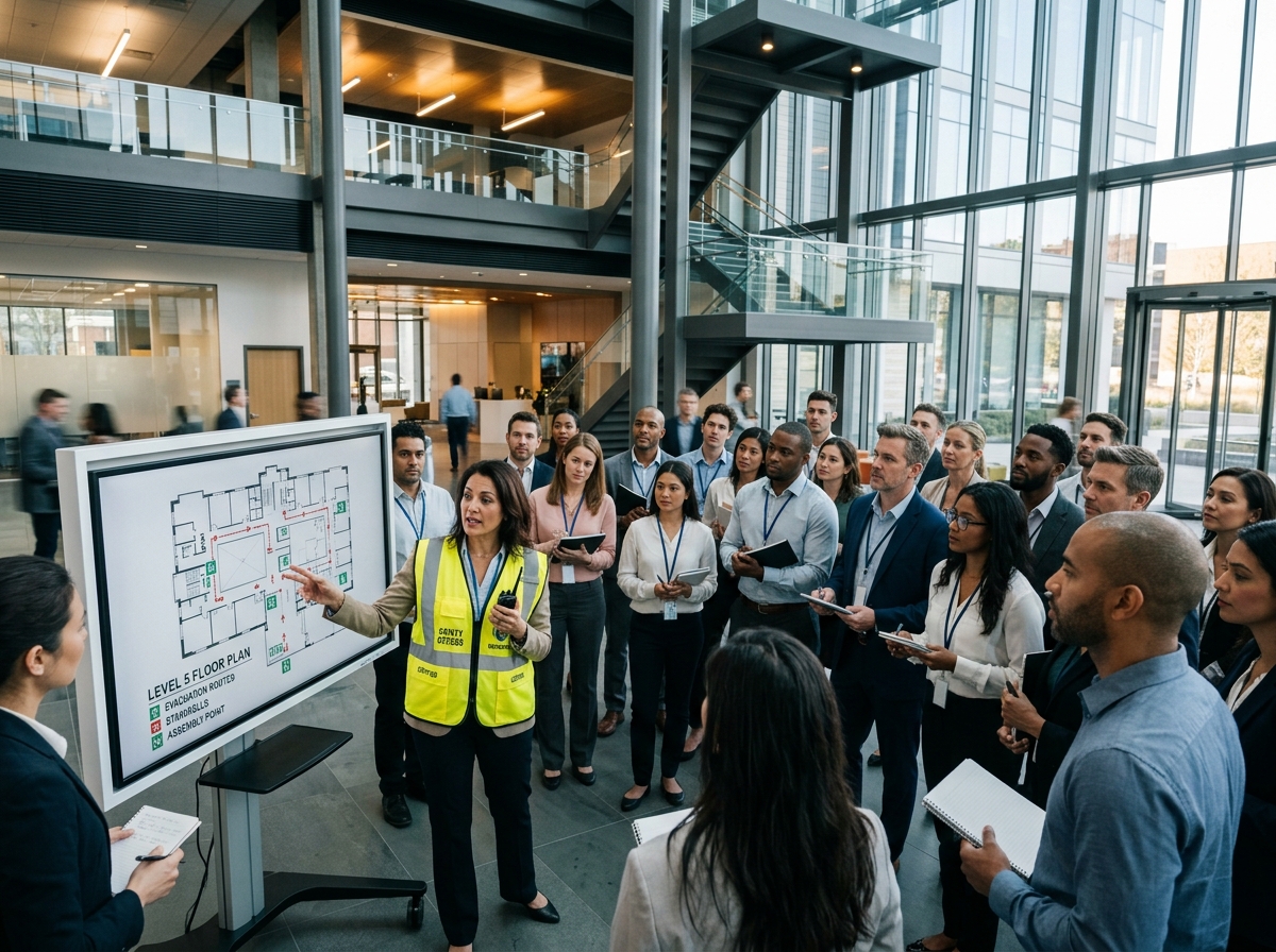 Simulare evacuare și instruire tehnică la sediul companiei